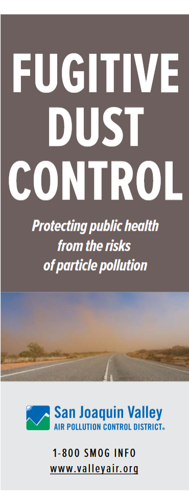 Fugitive Dust Control pamphlet cover